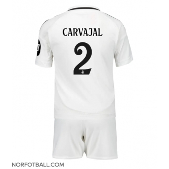 Billige Fotballdrakt Real Madrid Daniel Carvajal #2 Replika Hjemmedraktsett Barn 2024-25 Kortermet (med bukser)